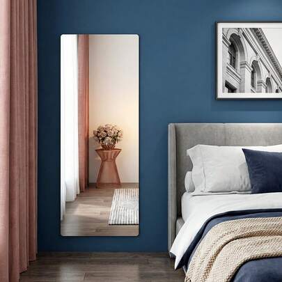 割れない鏡 一体型 全身鏡 姿見 幅40cm*高120cm 超軽量 軽い 賃貸 つなぎ目なし どこでも貼れる 壁に傷つかない 貼る鏡 壁掛け鏡 ミラー アクリルミラー ミラーシート ウォールミラー 化粧鏡 ソフトミラ