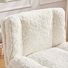Home Office Chairs - Cream + Faux Fur + Foam - View 8