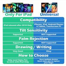 Universal Stylus Upgrade Compatible With Apple 2018-2025, High Sensitivity, Adjustable Tilt Design, Compatible With A16/11/10/8/7/6, Pro 12.9/11/11.0-Inch M4, Air 3/4/5/M2/M3, And Mini 5/6. Also Compatible With IOS And Kindle Tablets. Includes Two Replaceable Nibs And A Charging Cable. - Multicolor - View 4