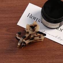 New Arrival Exquisite Cat Hairpin With Rhinestone Edge, Animal Hair Clip, Hair Claw With Rhinestone, Cute Acetate Fiber Hair Clip With Rhinestone Cat Hair Claw Clip, Cat Hair Clip, Cat Hair Claw Clip For Women And Girls - Multicolor - View 11