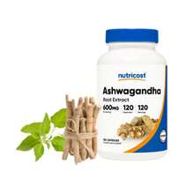 Nutricost Ashwagandha Herbal Supplement 600mg, 120 Capsules - Vegetarian, Non-GMO, Gluten Free, Ashwagandha Root | Stress Relief, Adaptogen, Herbal Capsules, Ashwagandha, Calming, Non-GMO, Gluten Free, Vegetarian, Wellness, Premium Quality, Root Extract, Natural Supplement - 其他 - 查看 6