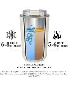 304 Stainless Steel Insulated Coffee Mug, Thermal Insulation, Portable Cup - Multicolor - View 7