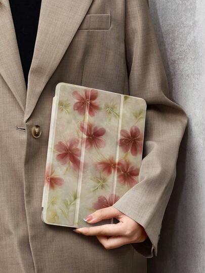 Ayotu 1pc Red Cherry Blossoms, Retro Style Tablet Case & Kindle E-Book Case Compatible With IPad 10th Generation, IPad 11/Air 4th/Air 7th/9.7 Inches, Compatible With Samsung Galaxy Tab A9 Plus, Kindle (11th Generation-2024 Release)(6 Inch), Kindle Paperwhite 12th Gen 2024, Great Holiday Gift, Stylish And Simple Pattern.