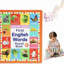 2026 New Children's First English Word Pronunciation Book, Containing 470 Pronunciations And 21 Themes, Interactive Early Learning Music Toy, Suitable For Children Aged 1-6, Fun Word Games For English Learning, Ideal As A School And Educational Gift - Nhiều màu - Xem 6