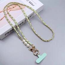 1PC Universal Mobile Phone Case Lanyard For Women, Cross Faux Pearl Collection Chain, Long Neck And Shoulder Strap - Multicolor - View 8