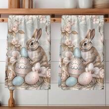 2/4 piezas Toallas de cocina con diseño de huevos de Pascua y conejos, muy absorbentes y decorativas, paños de platos, servilletas, paños decorativos para utensilios, adecuados para decoración festiva, cocina, hornear, regalos de inauguración de casa y limpieza, aptos para cocina, baño, inodoro - Multicolor - Ver 5