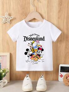 This Disney Baby Girl T-Shirt Features A Creative Mickey Mouse And His Friends Letter And Cartoon Print. Made Of Breathable, Soft, And Comfortable Fabric, This Spring/Summer Round-Neck T-Shirt Is Perfect For Everyday Wear And Outings, And Also Makes A Great Gift For Your Baby. - trắng - Xem 2