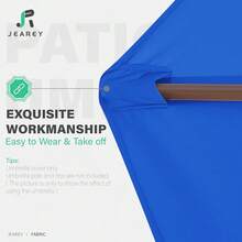 9 Ft Patio Umbrella Replacement Canopy For 8 Ribs, Table Market Yard Umbrella Replacement Top Cover-Royal Blue (Canopy Only) - 皇家藍 - 查看 6