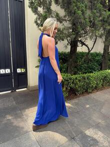 Women's Long Dress - Azul - Ver 6