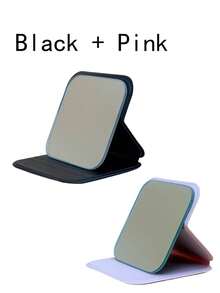 2个方形桌面镜，高品质折叠化妆镜，适合学生宿舍使用，男女通用便携式手持化妆镜，专为女学生设计，赠品，旅行，平价好物，旅行必备 - 彩色 - 查看 15