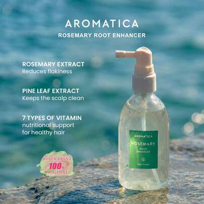 Aromatica 强健发根精华液，头皮护理精华，强健秀发精华，适用于细软发质，丰盈发根，清爽不油腻配方，日常头皮护理