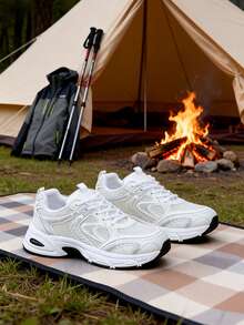 New Casual Sports Sneakers, Chunky Sneakers, - White - View 3