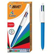 4-Color Retractable Ballpoint Pens With 1.0 Mm Medium Point And Assorted Ink Colors, 12-Count Pack - BlueBarrelsBlueBarrels - View 1