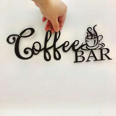 Hello Young Metal Coffee Bar Sign, Perfect Wall Decor For Cafe, Home, Office And Kitchen. Metal Hanging Wall Sign, Suitable For Farmhouse Kitchen Decor, Artistic Letter Decoration, Applicable For Bedroom And Home Decor