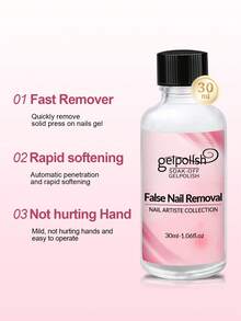 3PCS 30ml Pinpoint Nail Glue Remover For Press On, Multi-Functional Remover For Nails Tips, Gentle Glue Remover For Gel X Nails, Non-Acetone Nail Polish Remover - 無色 - 查看 3