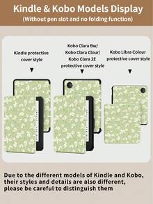 Kingsung 花纹平板电脑保护套，兼容9.7/10.2/10.5/10.9/12.9/Pro 11、第十代，兼容三星Galaxy Tab S6 Lite 10.4英寸，兼容Kindle Paperwhite第十二代（2024年发布），Kindle（第十一代）（2022年发布），Kobo Clara Colour，柔软防摔，智能支架/自动唤醒/睡眠功能 - 彩色 - 查看 11