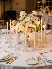 1 件/1 套玻璃烛台/烛架/烛台,温馨透明玻璃烛台,适用于节日聚会、家居装饰、乔迁礼物、餐桌中心摆件、下午茶摆设、儿童派对装饰、婴儿房装饰、宠物友好型家居装饰、窗台展示、书架装饰、玄关桌装饰、户外露台装饰、烛光瑜伽等场合。 - 多色 - 查看 4