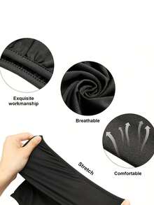 1 pieza/2 piezas Pasamontañas unisex de unicolor, máscara facial y calentador de cuello, máscara de esquí transpirable de doble orificio, adecuada para actividades al aire libre, senderismo, pesca, ir y venir - Multicolor - Ver 7