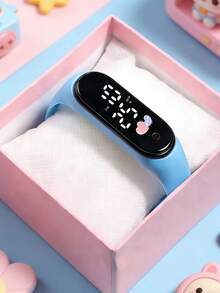 5pcs/Set TPU Silicone Strap Kids LED Digital Watch With Heart Shape, Time, Month, Year, Week Display, Suitable For School, Daily Wear, Holidays Gift - Multicolor - View 7