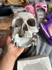 Creative Skeleton Jewelry Organizer Skeleton Ashtray Resin Craft Creative Home Decor Tray Storage Ornaments , Makeup Room Decor - White - View 4