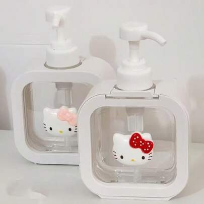 SANRIO 1pc Authorized Cute Refillable Bottle For Hand Wash, Body Wash, Shampoo, Cosmetics