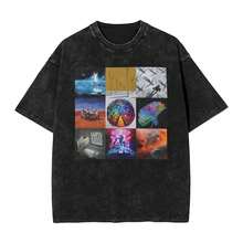Muse Band T Shirt Washed The Resistance Album Humorous Tee Shirt Short Sleeve Crewneck T-Shirts 100% Cotton Printing Tops - 黑色 - 查看 1