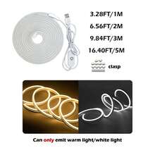 Touch Switch Neon Light Strip - USB Powered. Available In Warm Light/White Light, Comes With Clips For Easy Installation. Perfect As Ambient Lighting For Bedrooms, Living Rooms, And Cabinets. - Touch the Neon Light Strip - View 3