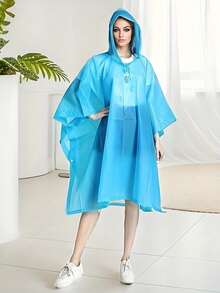 Reusable Adult Raincoat, Thickened Waterproof Raincoat, Unisex Hooded Raincoat, Waterproof Windproof Quick-Drying Breathable, Travel Essential, Women's Raincoat, Lightweight Rain Poncho, Student Supplies, Drawstring Hooded Raincoat, Unisex, Suitable For Cycling, Hiking, Fishing, Mountain Climbing And Other Outdoor Activities - Multicolor - View 2