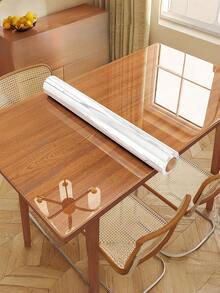 1 Roll Transparent Kitchen Protective Film, Waterproof, Oil-Proof, Flame Retardant, Anti-Mold, Removable Adhesive Sticker, Suitable For Tabletop, Wall, Coffee Table, Dining Table, Furniture, Marble Renovation, Etc. - Furniture Film - View 3