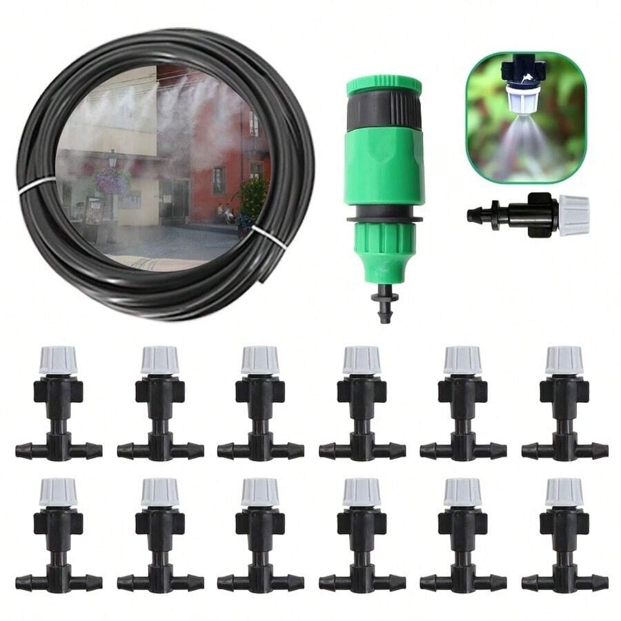 5/10/15/20/25 DIY Garden Drip Irrigation Hose Design, Gardening Drip Irrigation System, Red Double-Outlet Drippers Watering Micro Sprinklers Set, DIY Flower Pots Auto Adjustable Watering Garden Tools