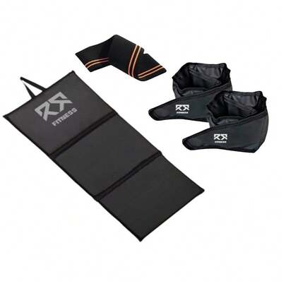 Kit Par Caneleira 5kg Com  Colchonete Dobrável  mais Hip Band Médio