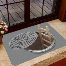 1pc Realistic 2D/3D Optical Illusion Black Hole Crack Floor Mat - Illusion 3D Cave Effect, Durable Easy-Clean Suitable For Indoor/Outdoor Use, Modern Optical Illusion For Home Entrance,,, Bedroom - Low- Fiber Design For Birthday Anniversaries, Valentine's Day, Thanksgiving, Christmas, Halloween, Wedding, New Year Gifts.Ideal Gifts For Her, Him, Family Members, Boyfriends, Girlfriends, Fathers, Mothers, Lovers, Daughters, Sons, Grandfathers, Grandmothers, Friends, Classmates, And Pets.Suitable For Car, Bedroom, Living Room, Office, Bedroom Decor, Indoor And Outdoor Decorative Mat, Fall Decor, Fall Decorations For Home, Christmas Party Theme Mat, Christmas Decor, Office Decoration. - 亮色14 - 查看 5