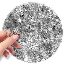 50张透明复古花卉美学贴纸，防水植物贴纸，适用于笔记本电脑、滑板、水瓶、笔记本等。 - B - 查看 6