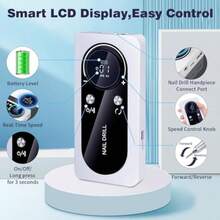 Drill para Uñas Profenal 45000 RPM Pulidor de Uñas Taladro para Uñas Eléctrico con 6 Tipos Cabezales/Bandas de Lijado Herramienta de Manicura Pedicura/Esmaltado de Uñas Doméstico y Salón - como en la foto - Ver 7