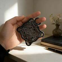 Black Tulip Flower Design Protective Case Compatible With Apple Bluetooth Earphones, Scratch-Resistant And Shock-Proof Cover Compatible With Apple Bluetooth Wave Earphone Case - Transparent Black - View 4