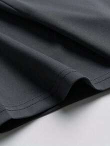 GRDR Men's Minimalist Airplane Collar Short Sleeve T-Shirt, Casual Commuter Style - Dark Grey - View 4