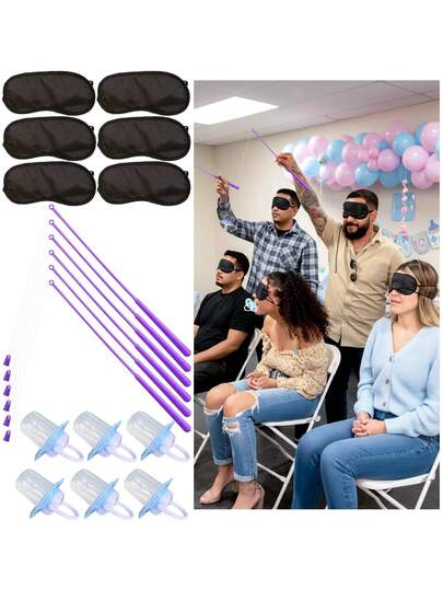 Baby Shower Party Game: Bridal Shower Gift Exchange Fun Activity - The Most Fun Baby Shower Party Game Ever, Suitable For Boys Or Girls Ice Breaker Game, Pacifier Bobbing Contest, Gender Reveal Party (Blue)