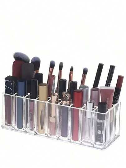 3件套多功能化妆品收纳盒，大容量化妆品整理盒，适用于口红、桌面、卧室、浴室、梳妆台等场所。