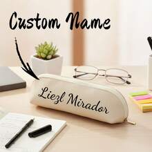 1pc Customized Name Text Makeup Bag, Makeup Brush Holder, Ins High-End Portable Waterproof Multifunctional Toiletry Bag, 2025 New Arrival - Multicolor - View 3