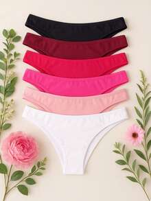 kit 5 calcinhas conforto tanga de algodão.REF001 - Multicolorido - Visão 4