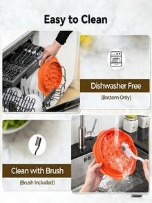 Chicken Shredder Tool Twist, Visible Twist Meat Shredder With Anti-Slip Strip,Ergonomic Handle For Pork Beef Chicken - Orange - View 4