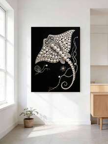 Nuevo kit de pintura de diamantes con tema de mantarraya y perlas, sin marco, hecho a mano. Adecuado para decoración de dormitorio, cuadros colgantes en la sala de estar, decoración de habitación, obras de arte, regalos de cumpleaños para amigos, Navidad, Año Nuevo, San Valentín, regalos festivos llenos de novedad - Multicolor - Ver 2