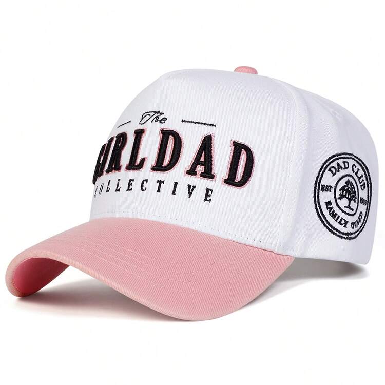 1顶男士“THE GIRL DAD COLLECTIVE”卡车帽，个性化刺绣字母棒球帽，街头时尚五片帽，户外防晒休闲帽，适合春秋季旅行和海滩。 - 彩色 - 查看 7