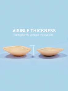 2/1 Pair Bikini Bra With Sponge Padding + 10 Non-Woven Fabric Breast Pads, Thickened, Breathable, Self-Adhesive, Non-Slip, Push-Up Upper Bust Support Bra Pads. - Multicolor - View 5