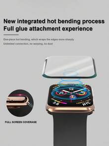 2pcs 7 6 SE 5 4 8 9 Screen Protector 40mm 41mm 42mm 44mm 45mm 38mm, Anti-Scratch, Curved Edge Design, Smartwatch Protective Film - Clear - View 4