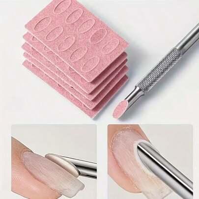 A Set Of Russian-Style Double-Headed Horseshoe Nail Tools In A Stainless Steel Construction. The Integrated Horseshoe Nail Tool Contains 50 Pre-Polished Pieces, Fine-Grain Polishing Pieces, Nail Surface Polishing And Grinding Tools, Pre-Polishing And Polishing Pieces, Pre-Treatment Tools For Trimming And Removing Dead Skin At An Angle, Nail Surface Polishing And Polishing Pieces