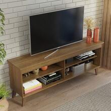 Madesa TV Stand Rack 4 Spaces Up To 55 Brown 2 - Brown - View 8