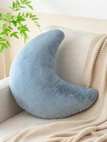 Almofada Decorativa Macia e Felpuda em Formato de Lua, Almofada Decorativa Fofa de Lua para Sofá, Quarto, Sala de Estar, Decoração Doméstica, Festa Diária, Casamento, Páscoa - Azul - Visão 9