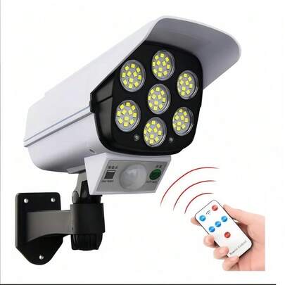 Refletor Led Solar Sensor De Movimentos C/ Controle