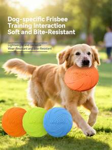 Juguete de goma flotante naranja y verde duradero para perros, adecuado para piscina y playa - Multicolor - Ver 8